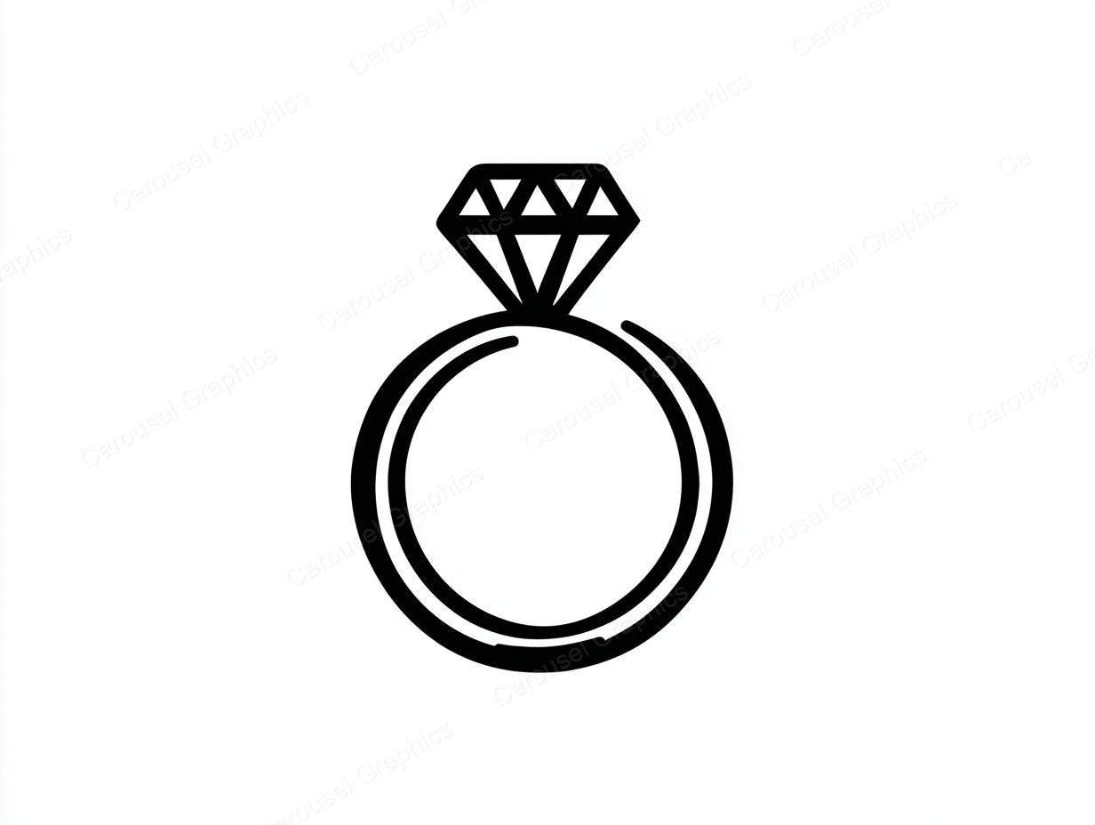 Engagement Ring Vector Graphic preview