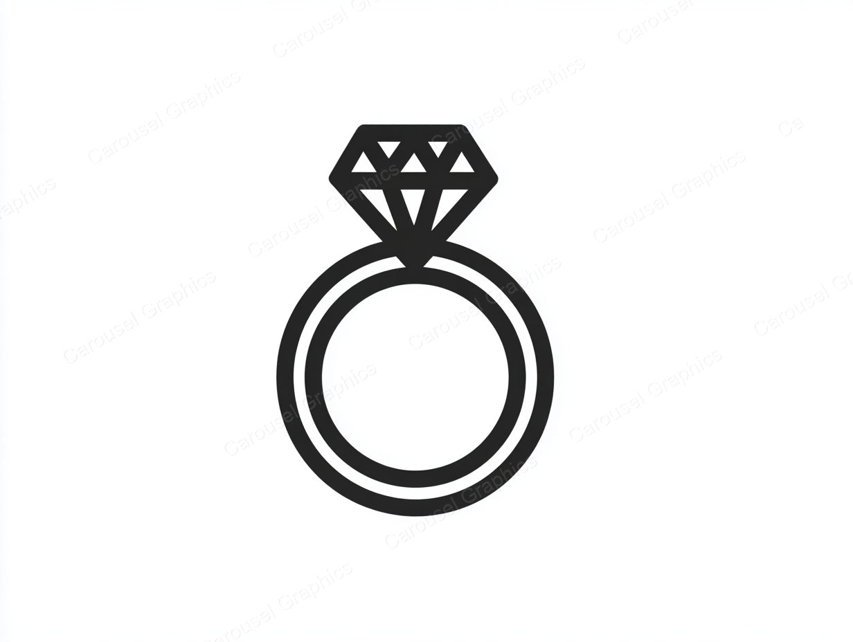 Engagement Ring Vector Graphic preview