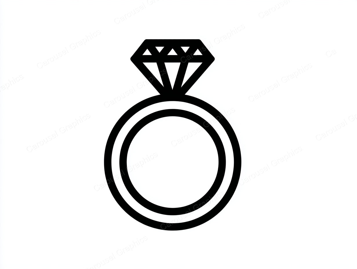 Engagement Ring Vector Graphic preview