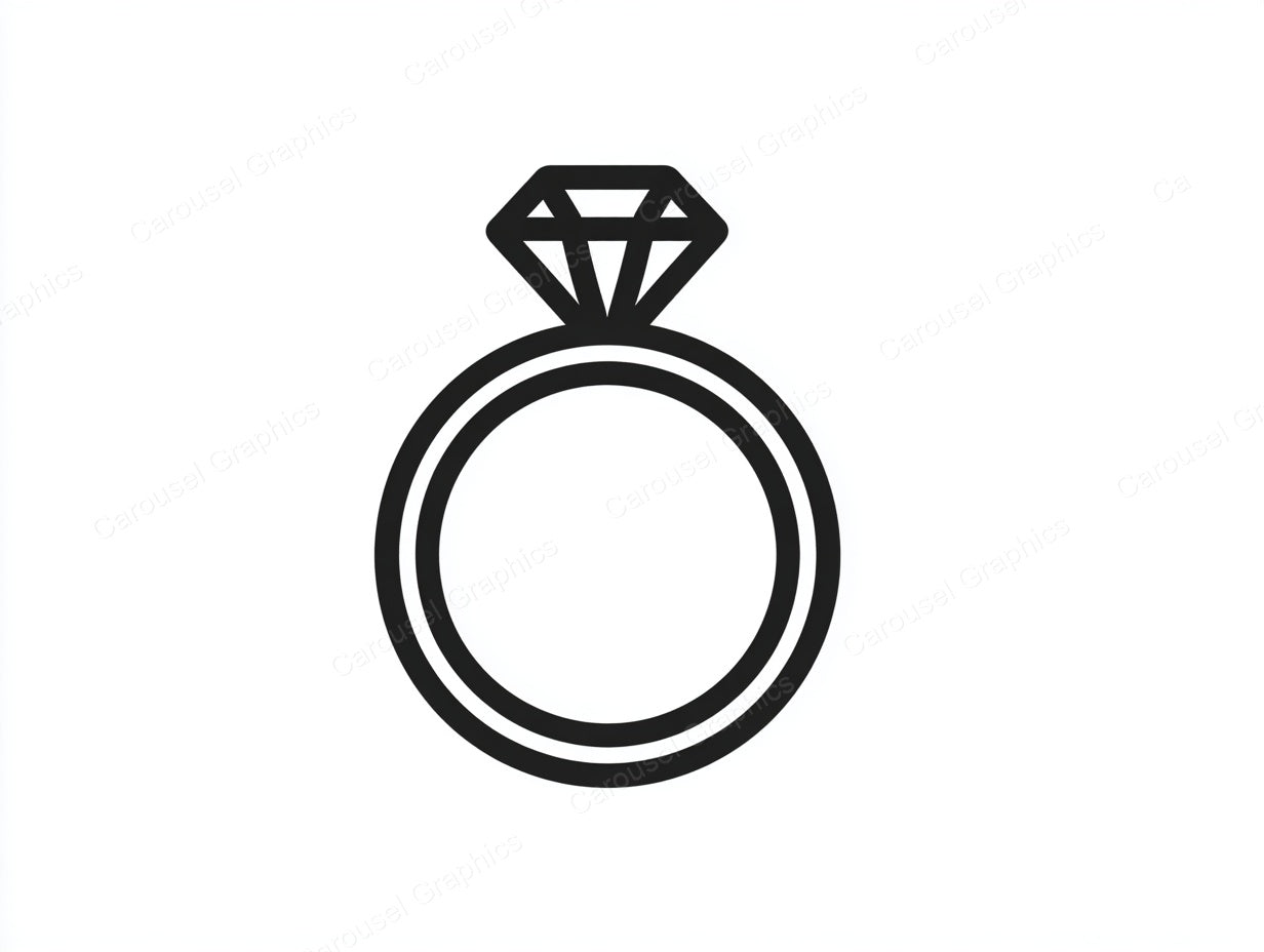 Engagement Ring Vector Graphic preview