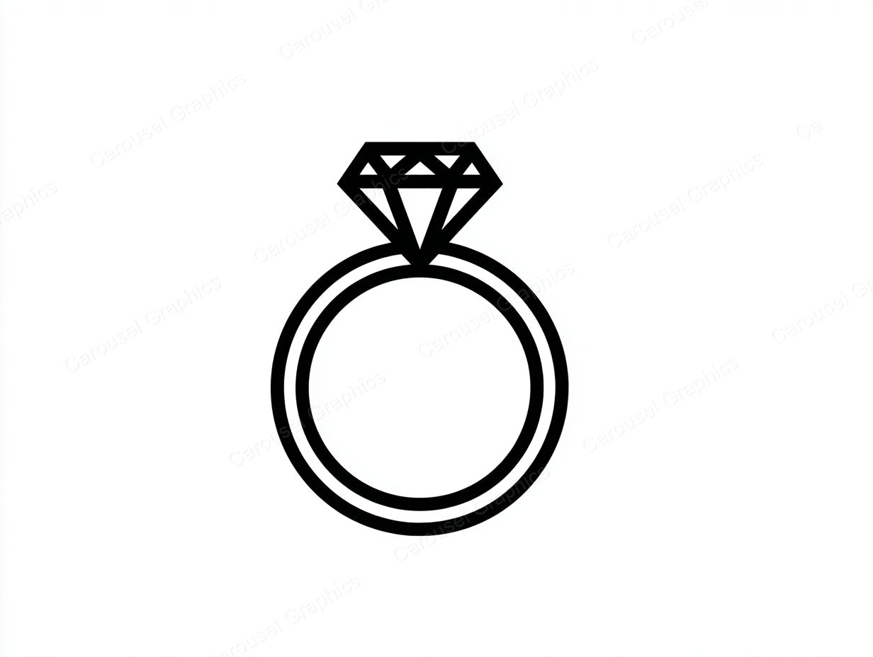 Engagement Ring Vector Graphic preview