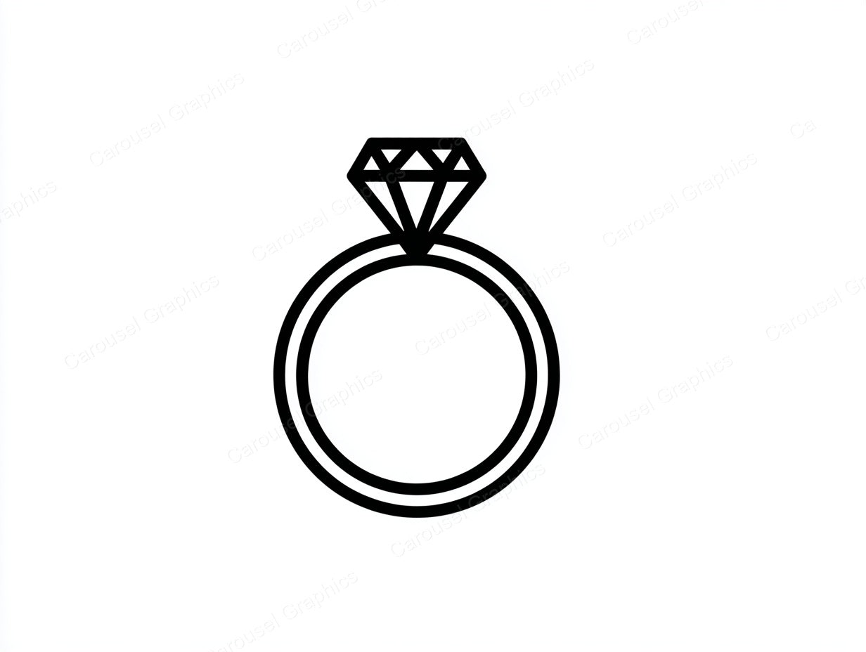 Engagement Ring Vector Graphic preview