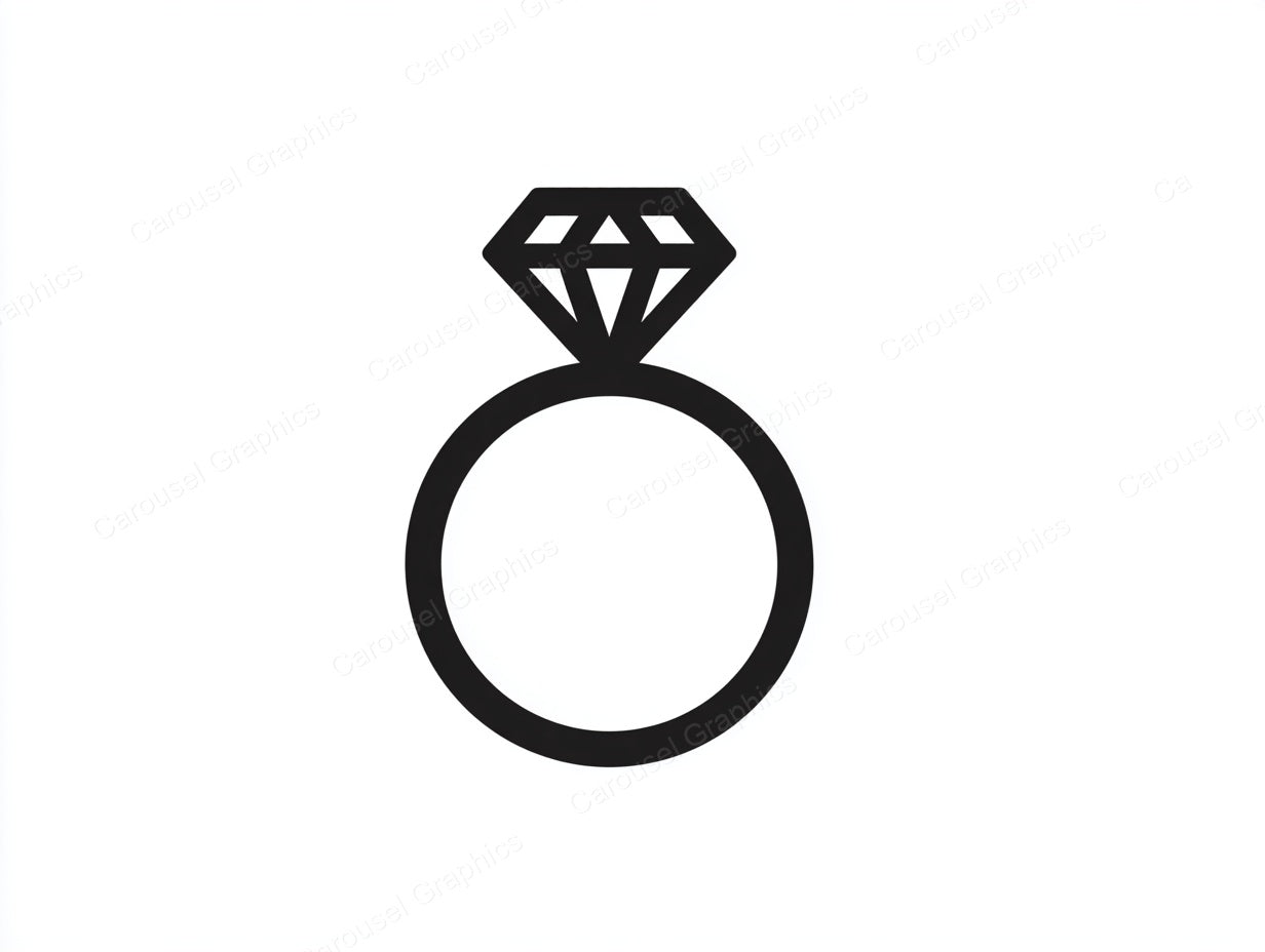 Engagement Ring Vector Graphic preview