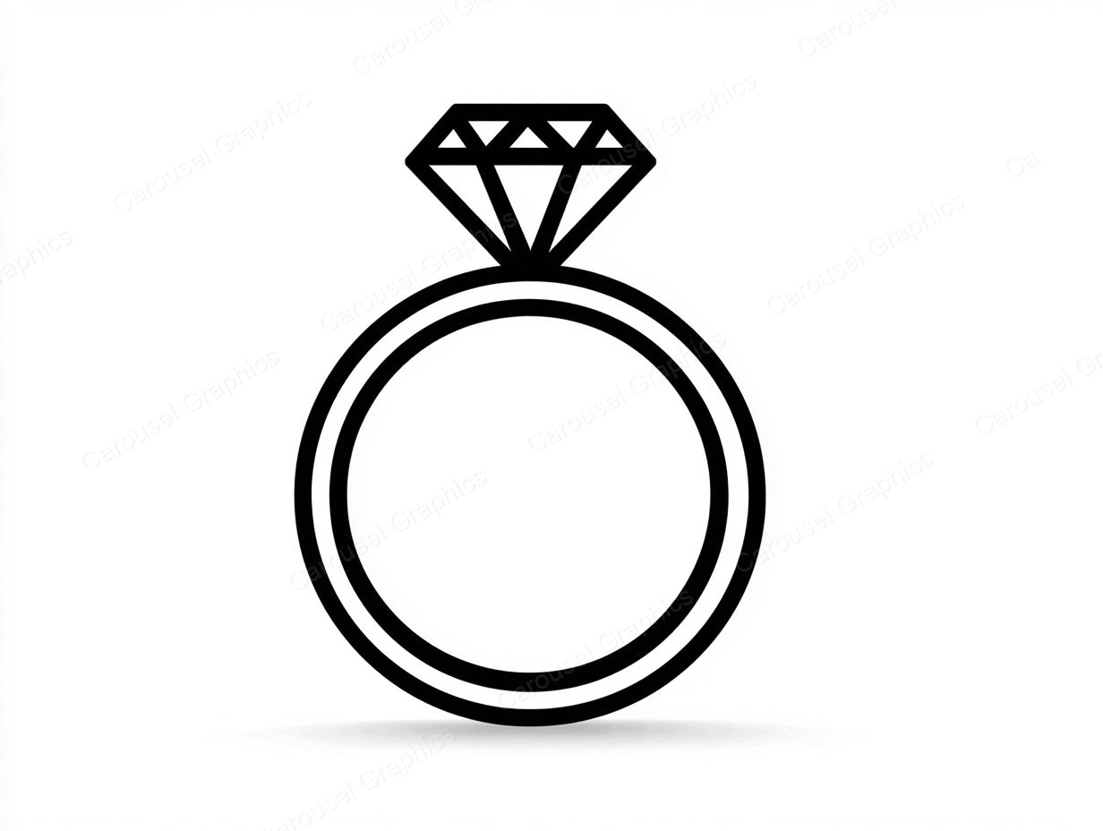 Engagement Ring Vector Graphic preview
