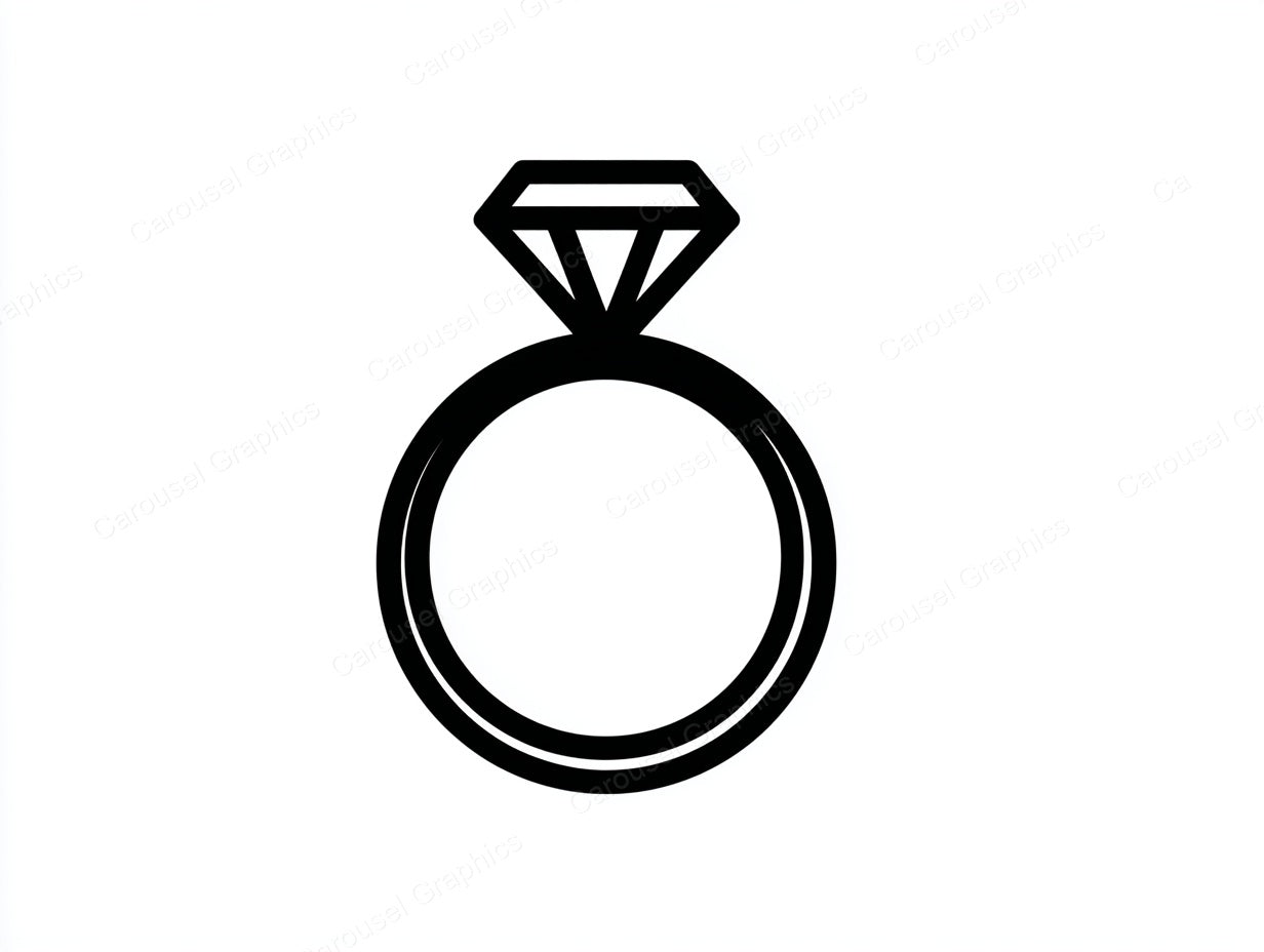 Engagement Ring Vector Graphic preview