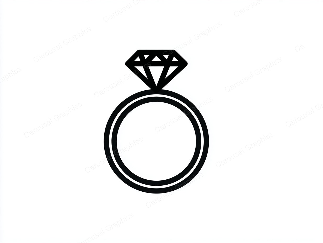 Engagement Ring Vector Graphic preview