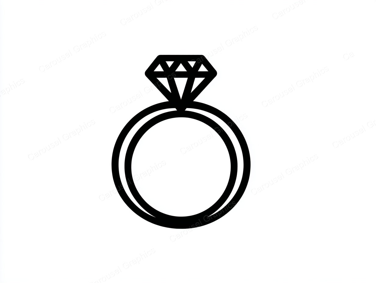Engagement Ring Vector Graphic preview
