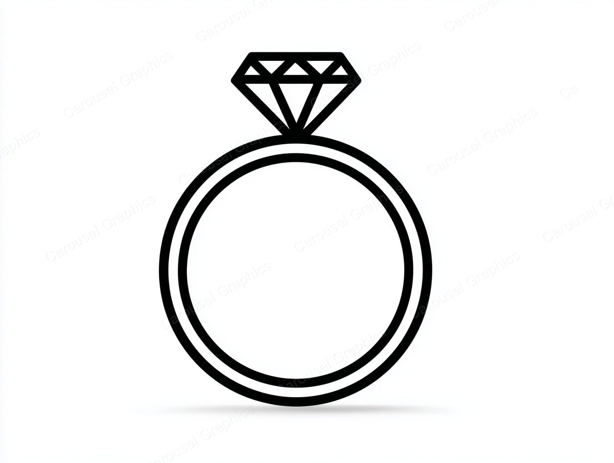 Engagement Ring Vector Graphic preview