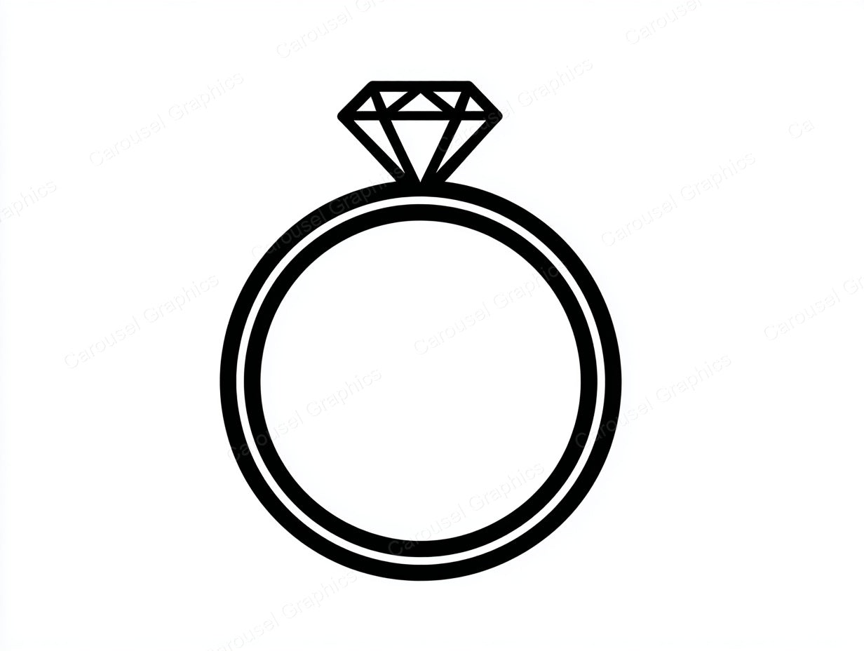 Engagement Ring Vector Graphic preview