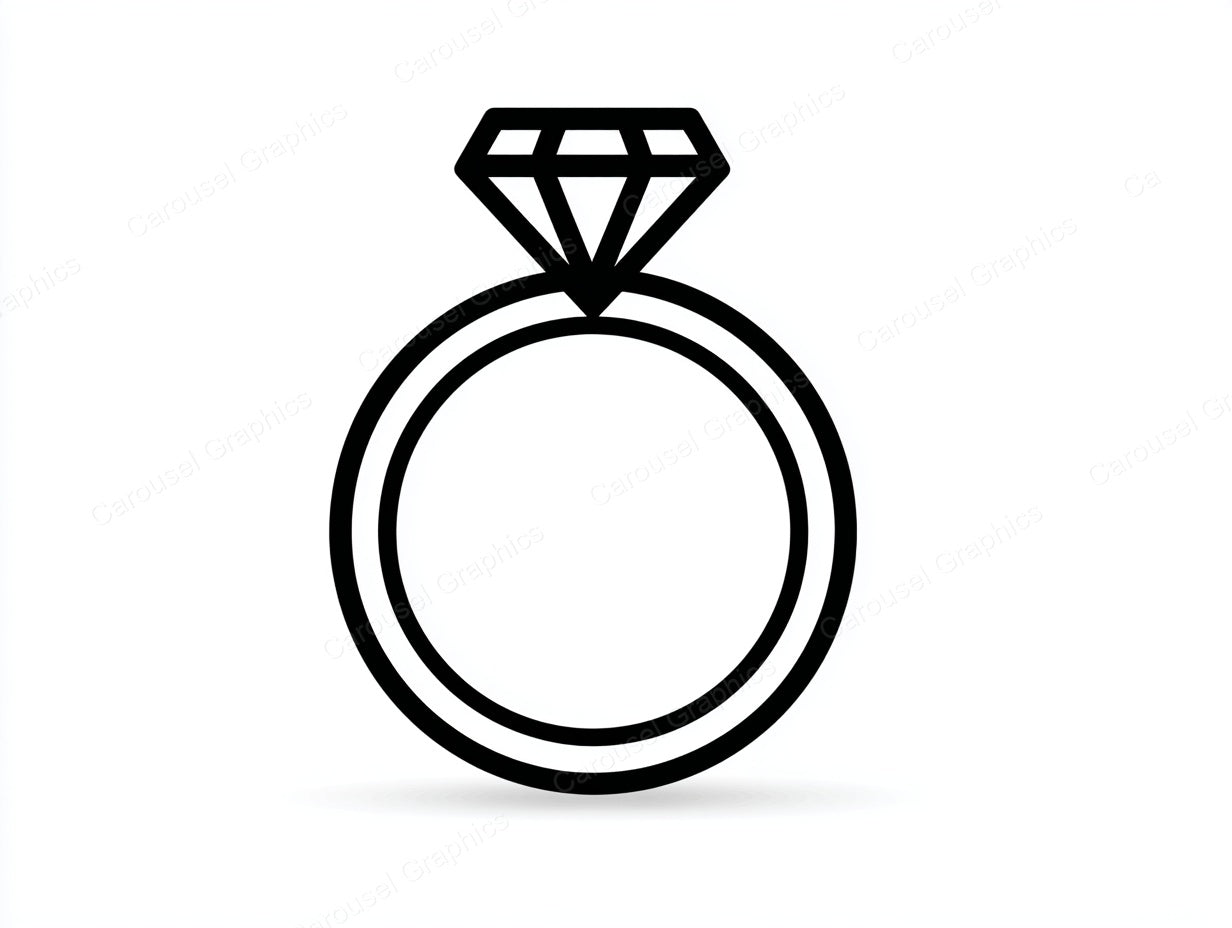 Engagement Ring Vector Graphic preview