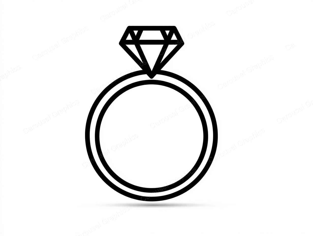 Engagement Ring Vector Graphic preview
