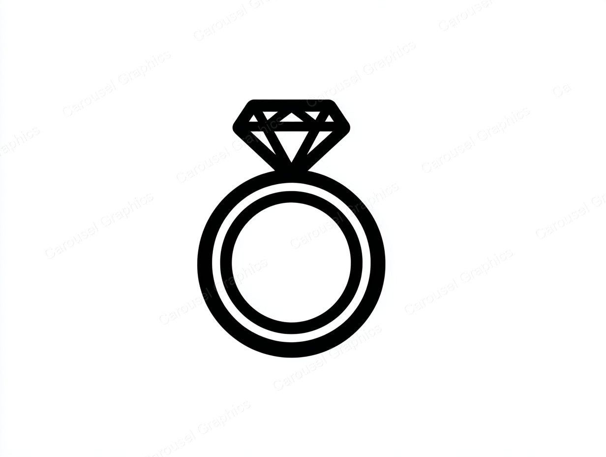 Engagement Ring Vector Graphic preview