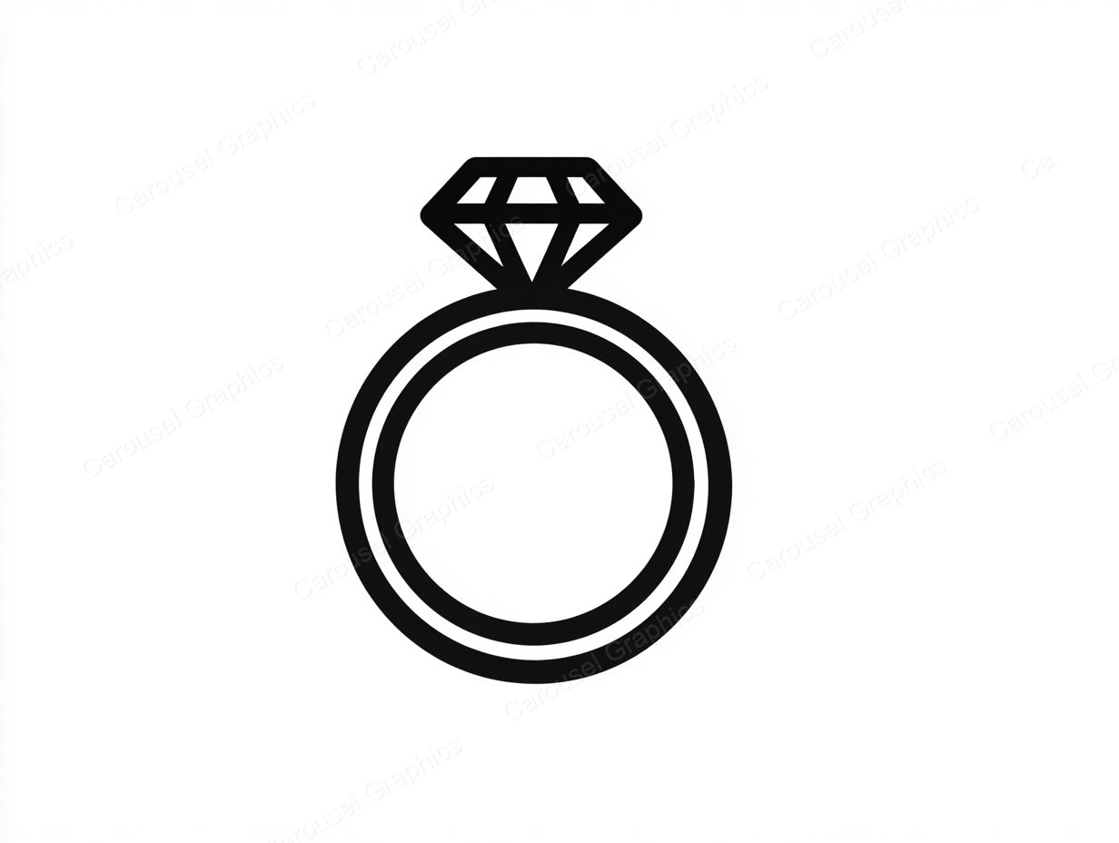 Engagement Ring Vector Graphic preview