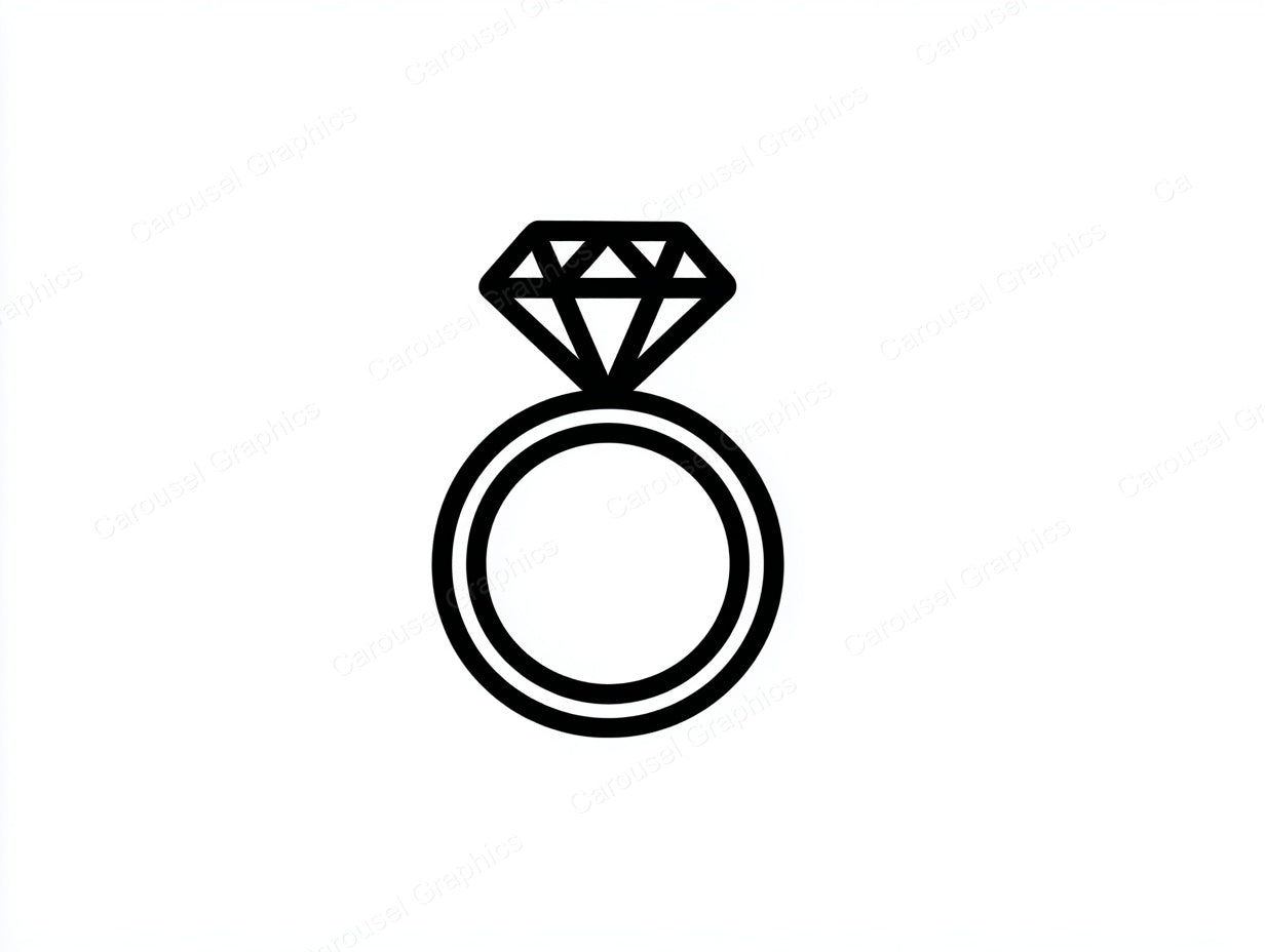 Engagement Ring Vector Graphic preview