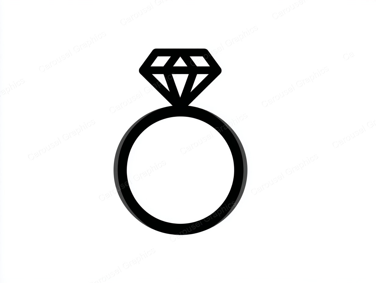 Engagement Ring Vector Graphic preview