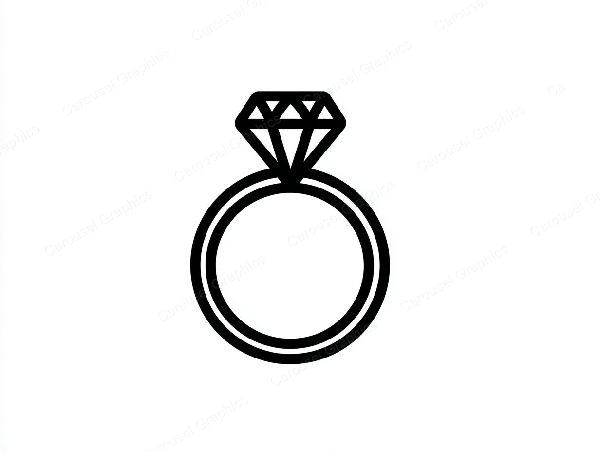 Engagement Ring Vector Graphic preview