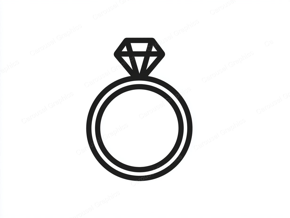 Engagement Ring Vector Graphic preview