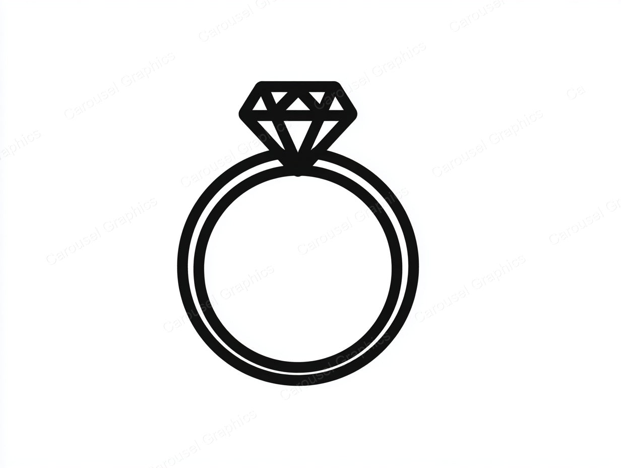 Engagement Ring Vector Graphic preview
