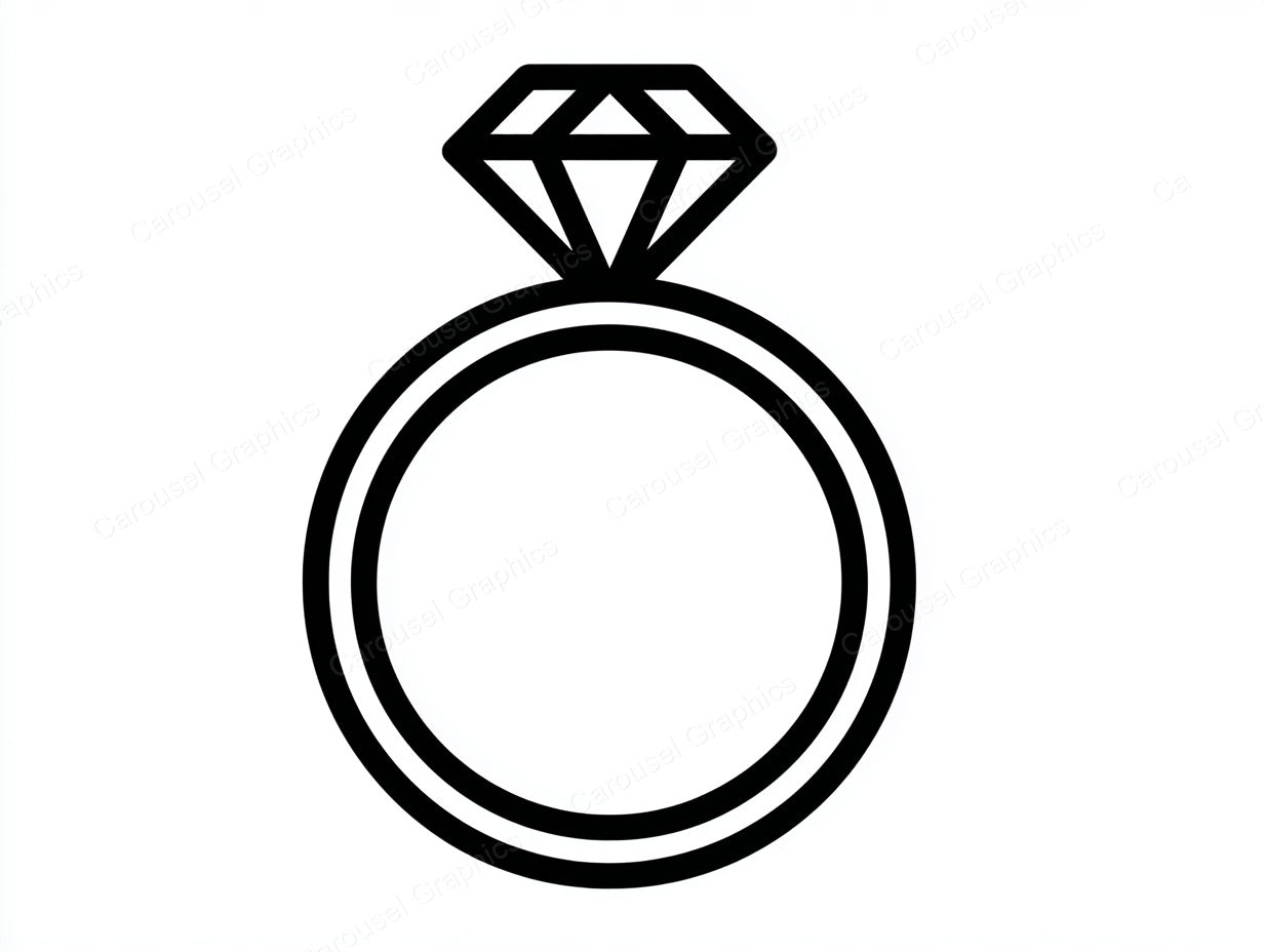 Engagement Ring Vector Graphic preview