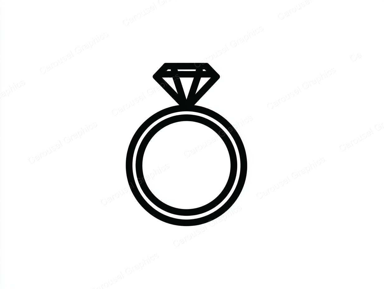 Engagement Ring Vector Graphic preview