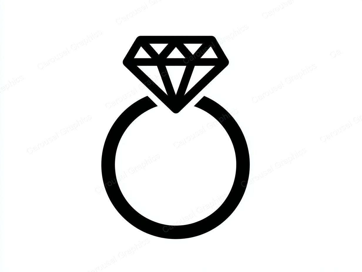 Engagement Ring Vector Graphic preview
