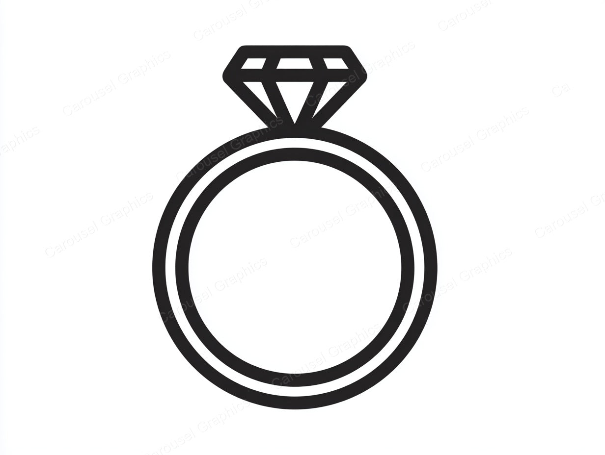 Engagement Ring Vector Graphic preview