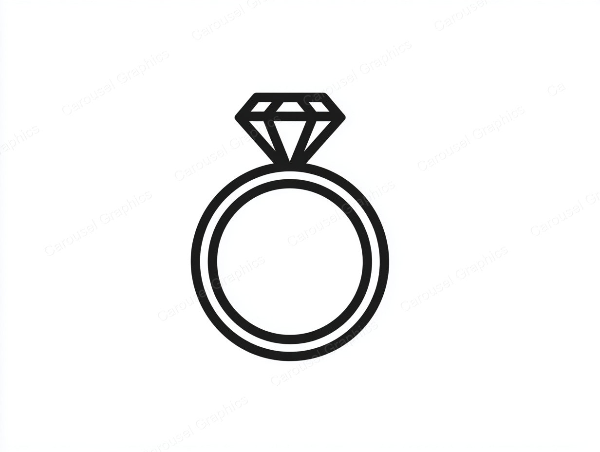Engagement Ring Vector Graphic preview