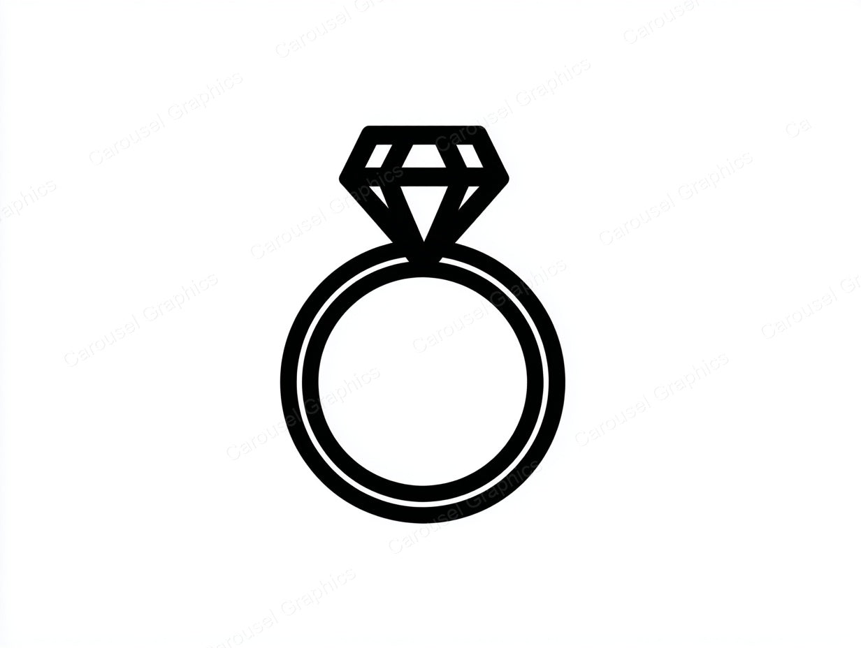 Engagement Ring Vector Graphic preview