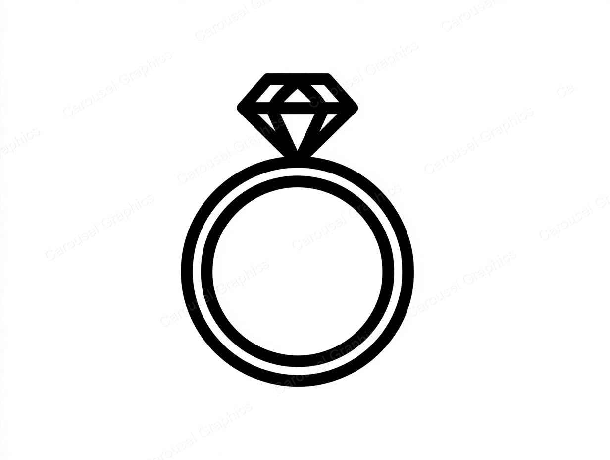 Engagement Ring Vector Graphic preview