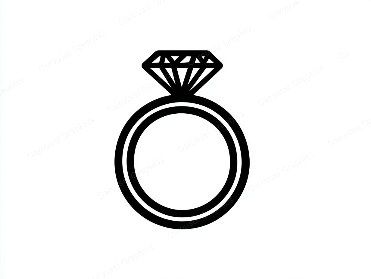 Engagement Ring Vector Graphic preview