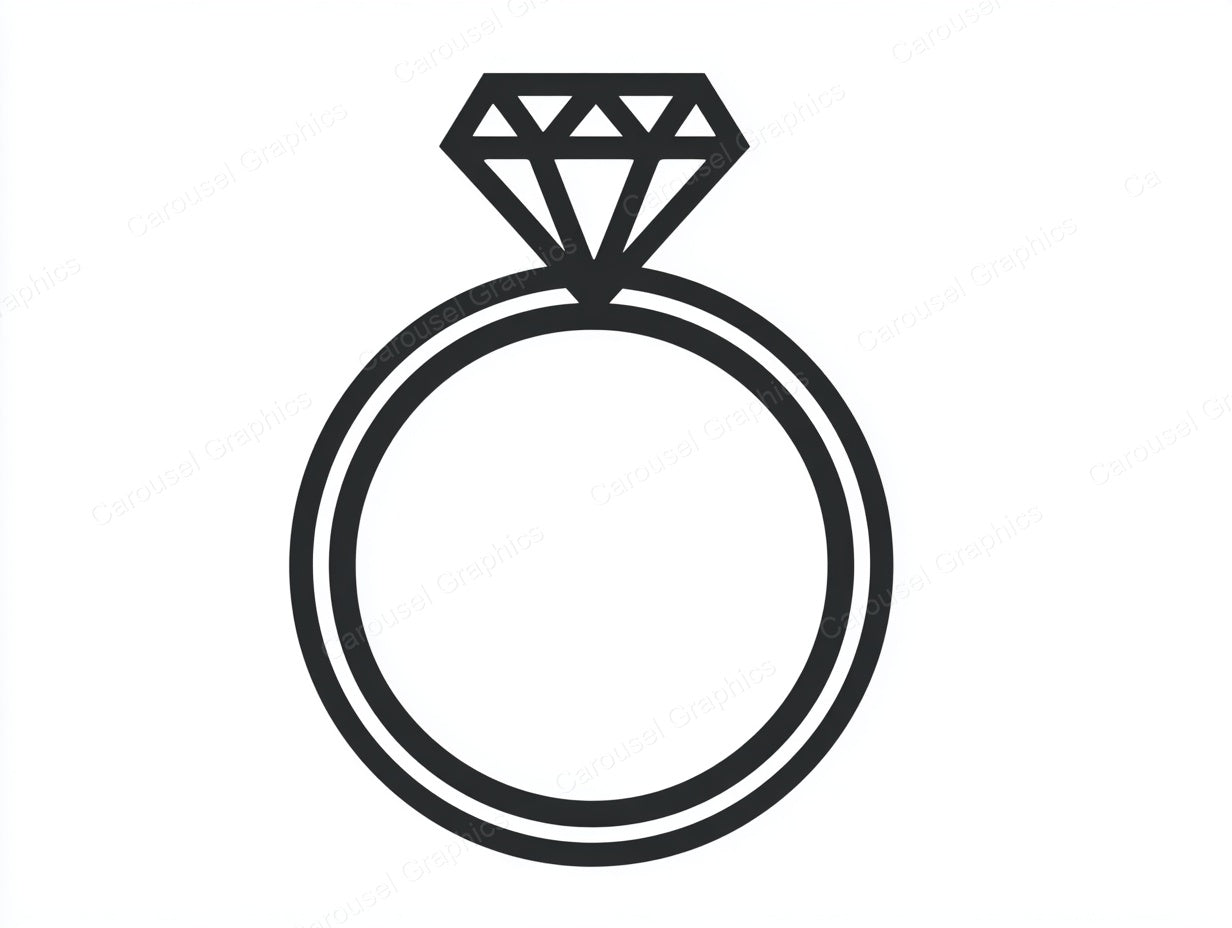 Engagement Ring Vector Graphic preview