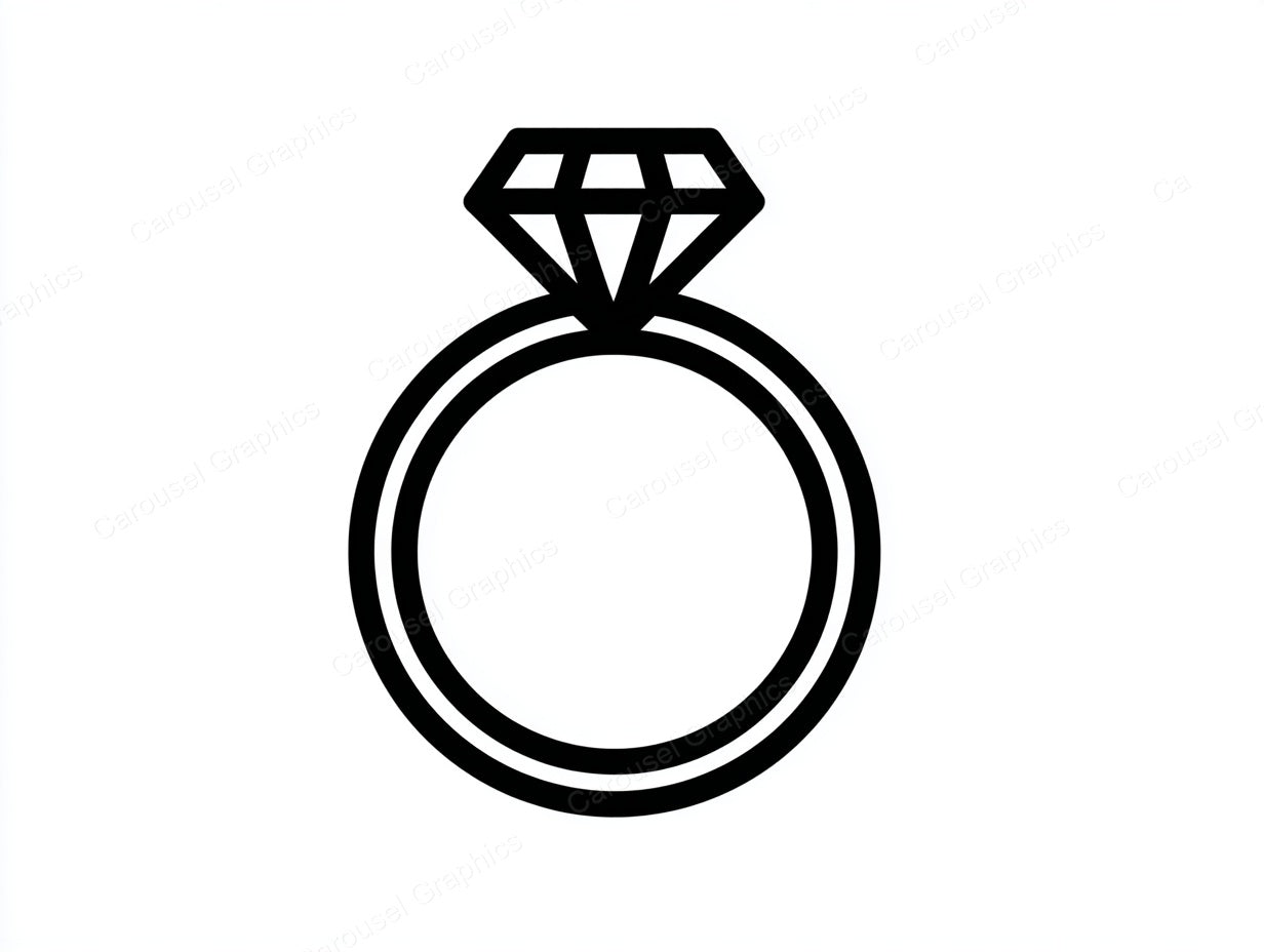 Engagement Ring Vector Graphic preview