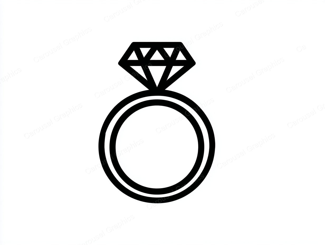 Engagement Ring Vector Graphic preview