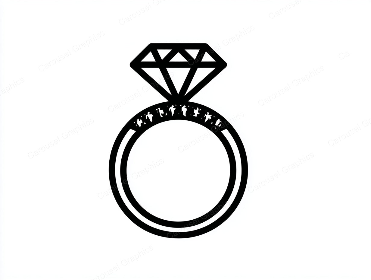 Engagement Ring Vector Graphic preview