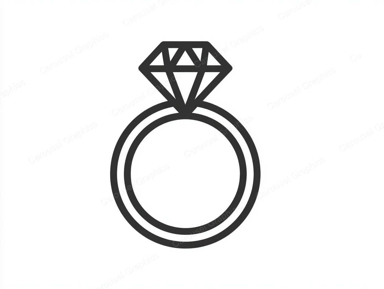 Engagement Ring Vector Graphic preview