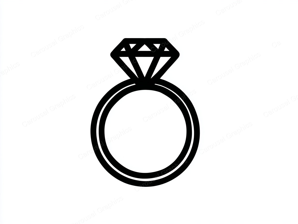 Engagement Ring Vector Graphic preview