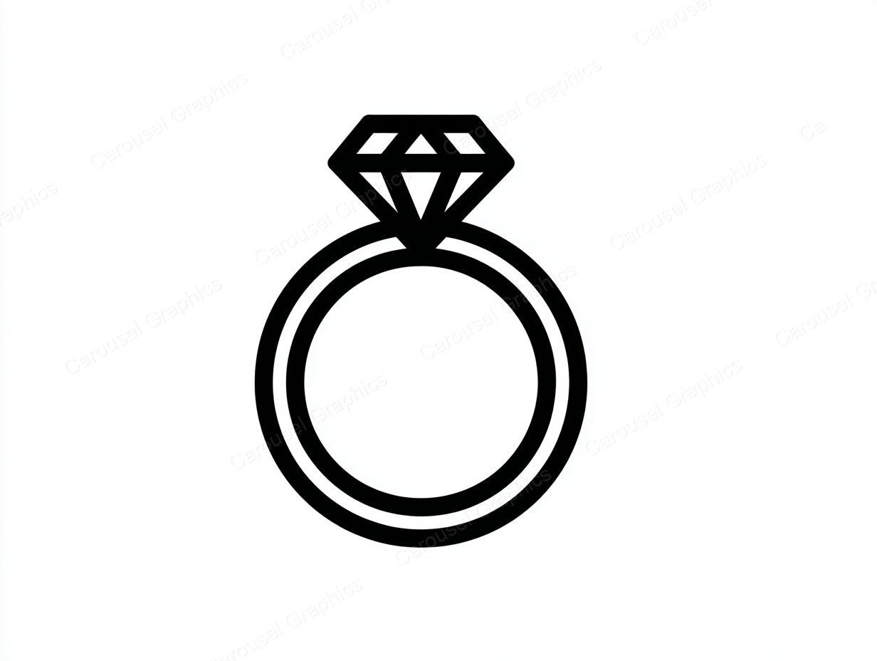 Engagement Ring Vector Graphic preview