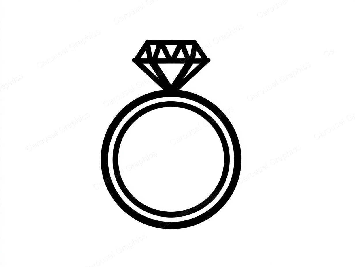 Engagement Ring Vector Graphic preview