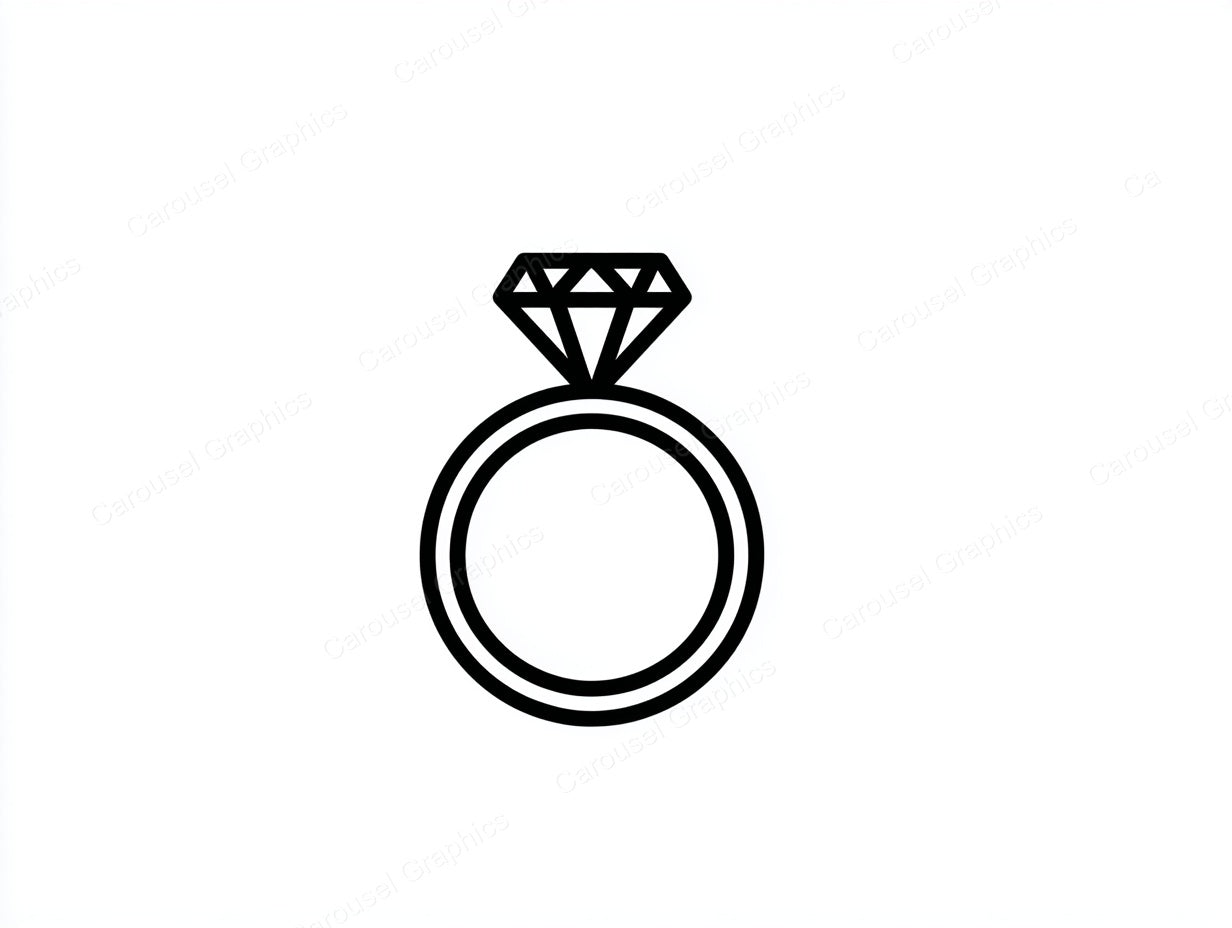 Engagement Ring Vector Graphic preview
