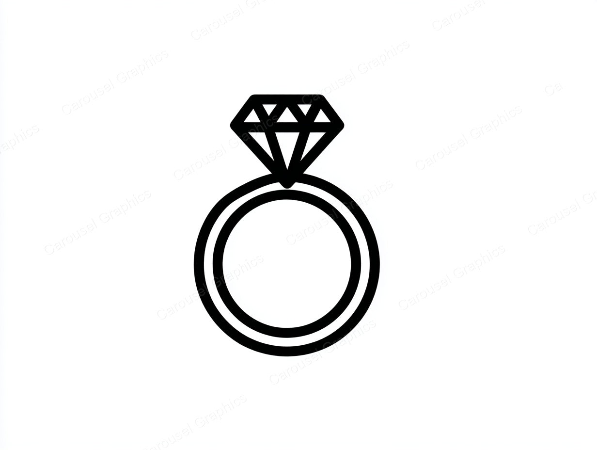 Engagement Ring Vector Graphic preview