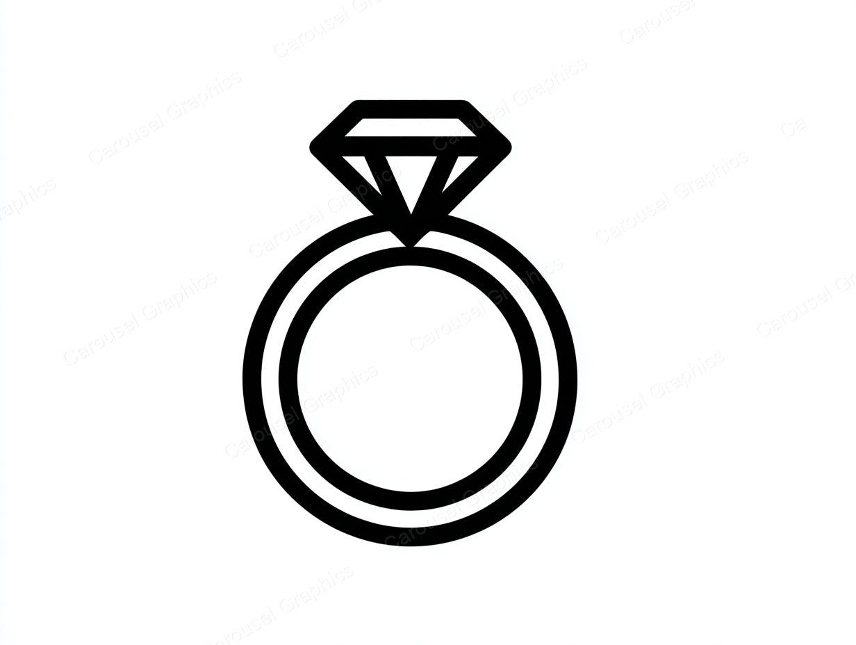 Engagement Ring Vector Graphic preview