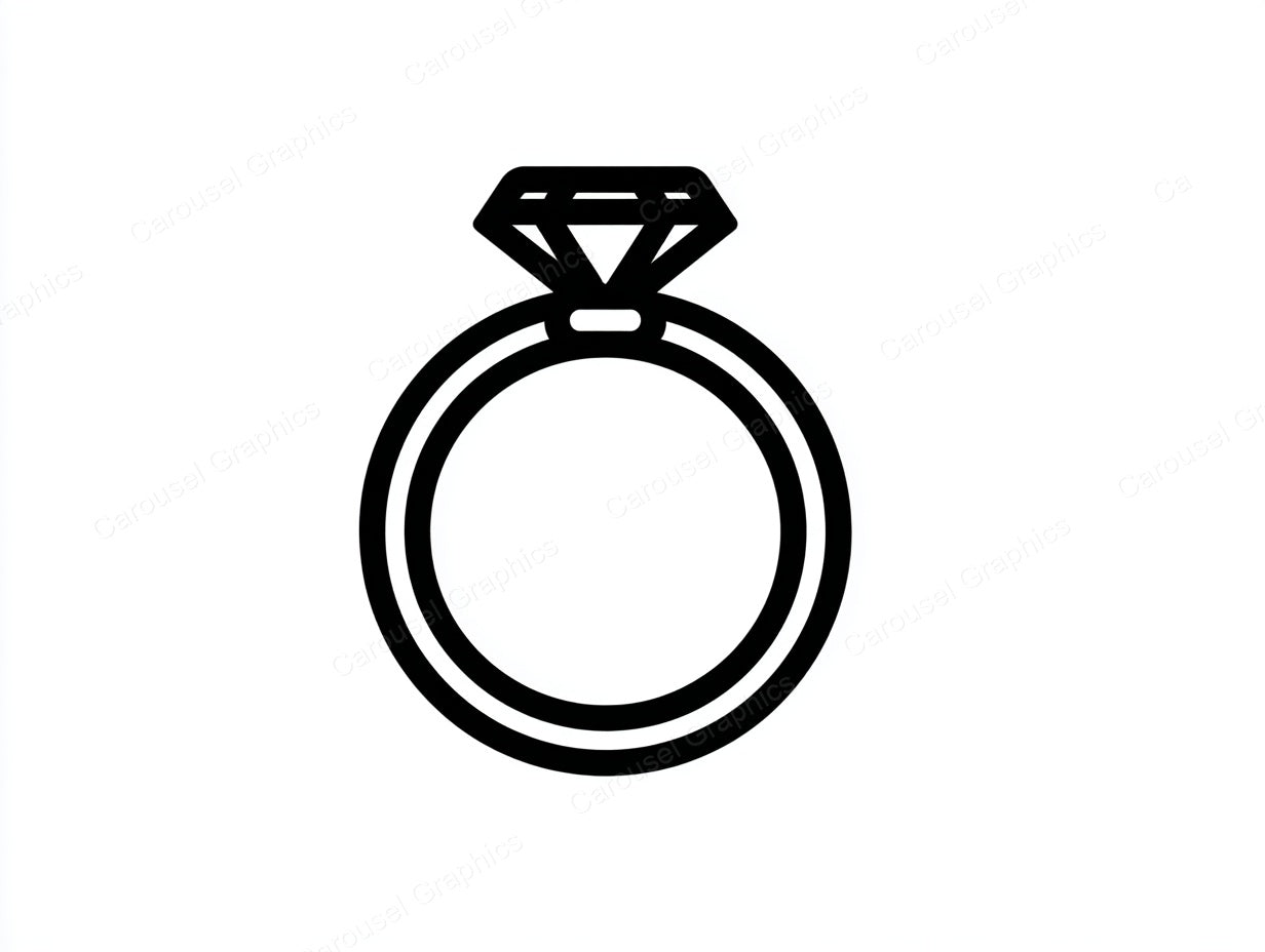 Engagement Ring Vector Graphic preview