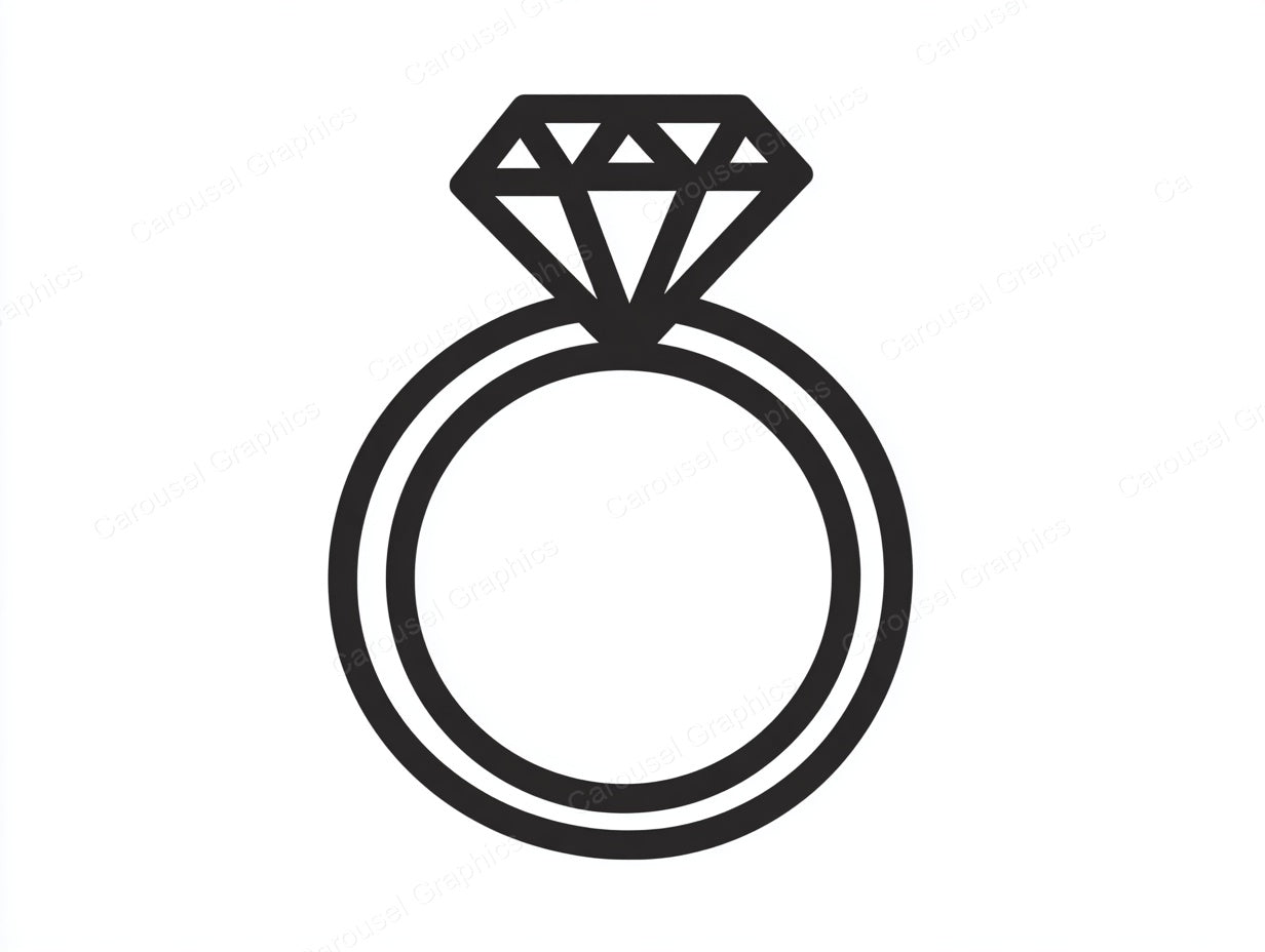Engagement Ring Vector Graphic preview