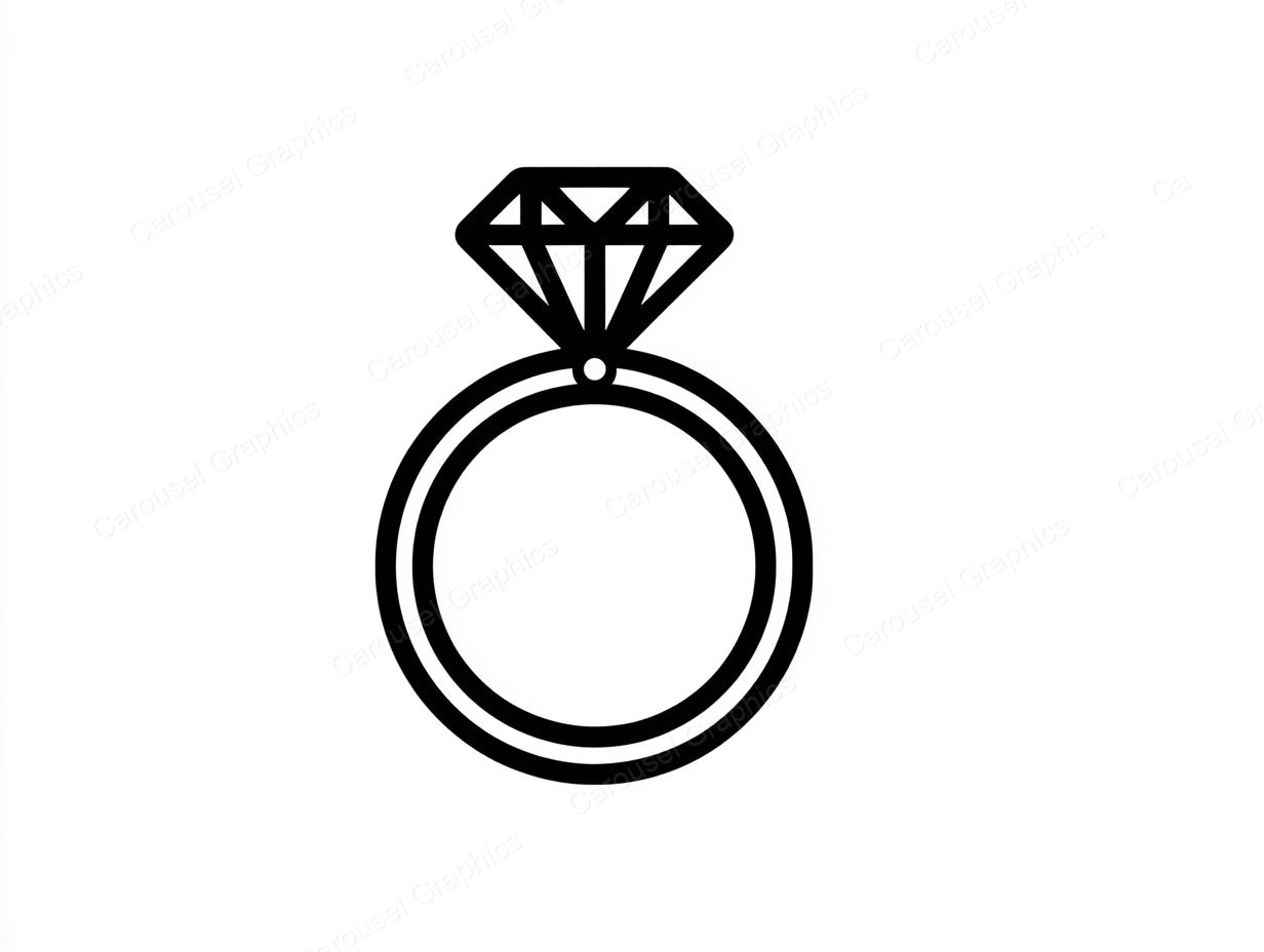 Engagement Ring Vector Graphic preview
