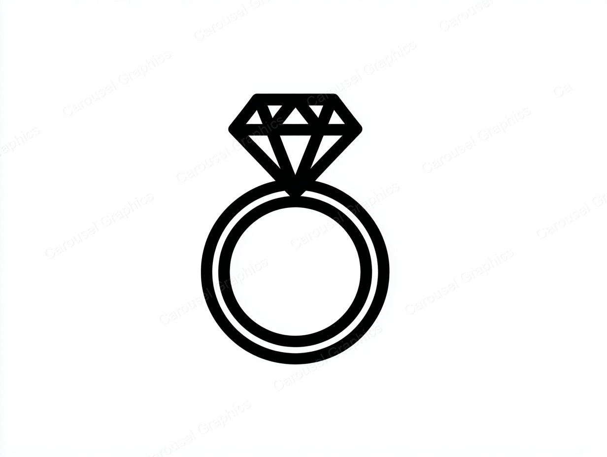 Engagement Ring Vector Graphic preview