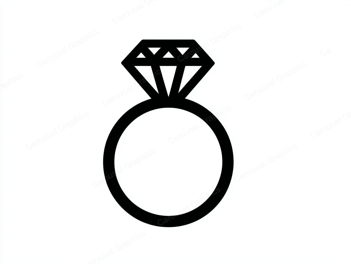 Engagement Ring Vector Graphic preview