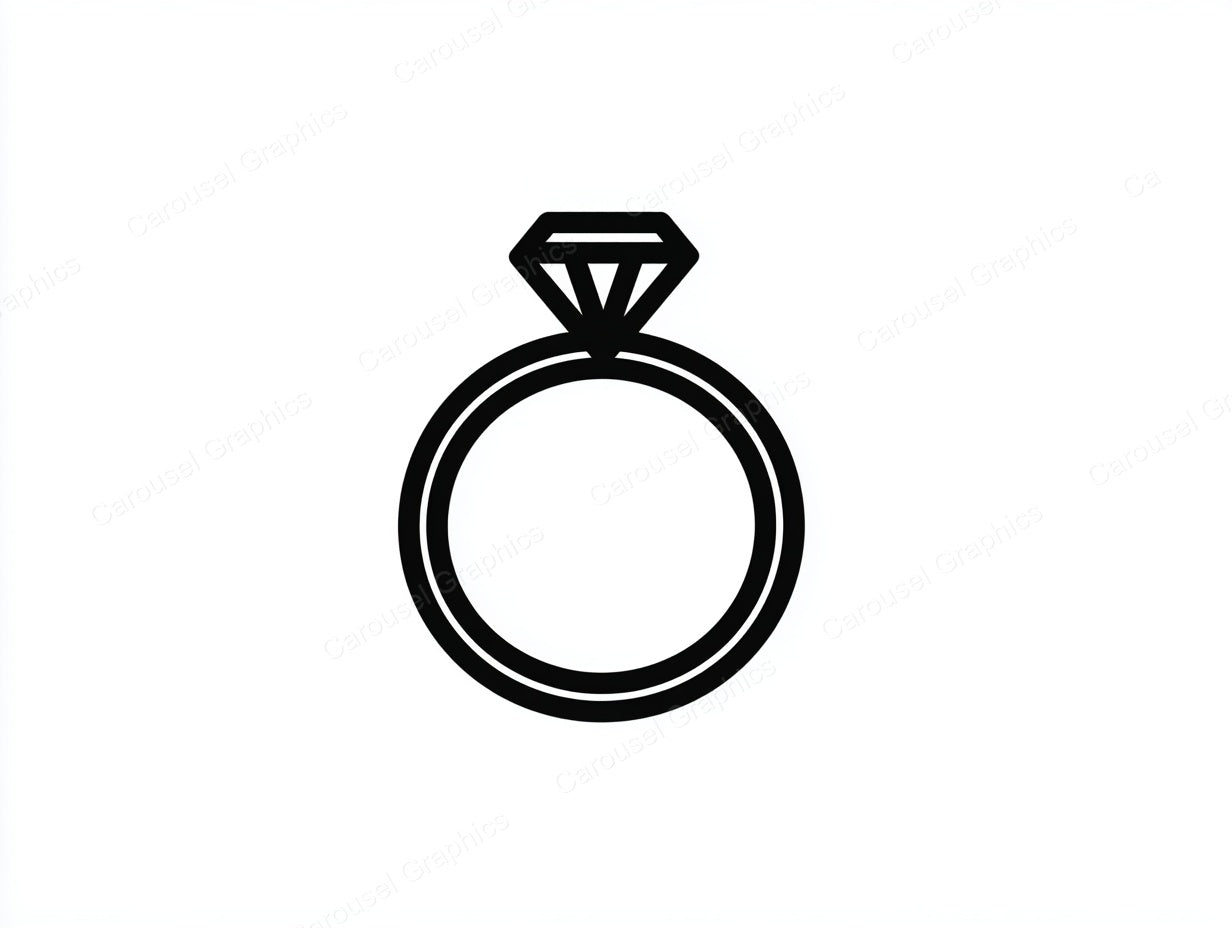 Engagement Ring Vector Graphic preview