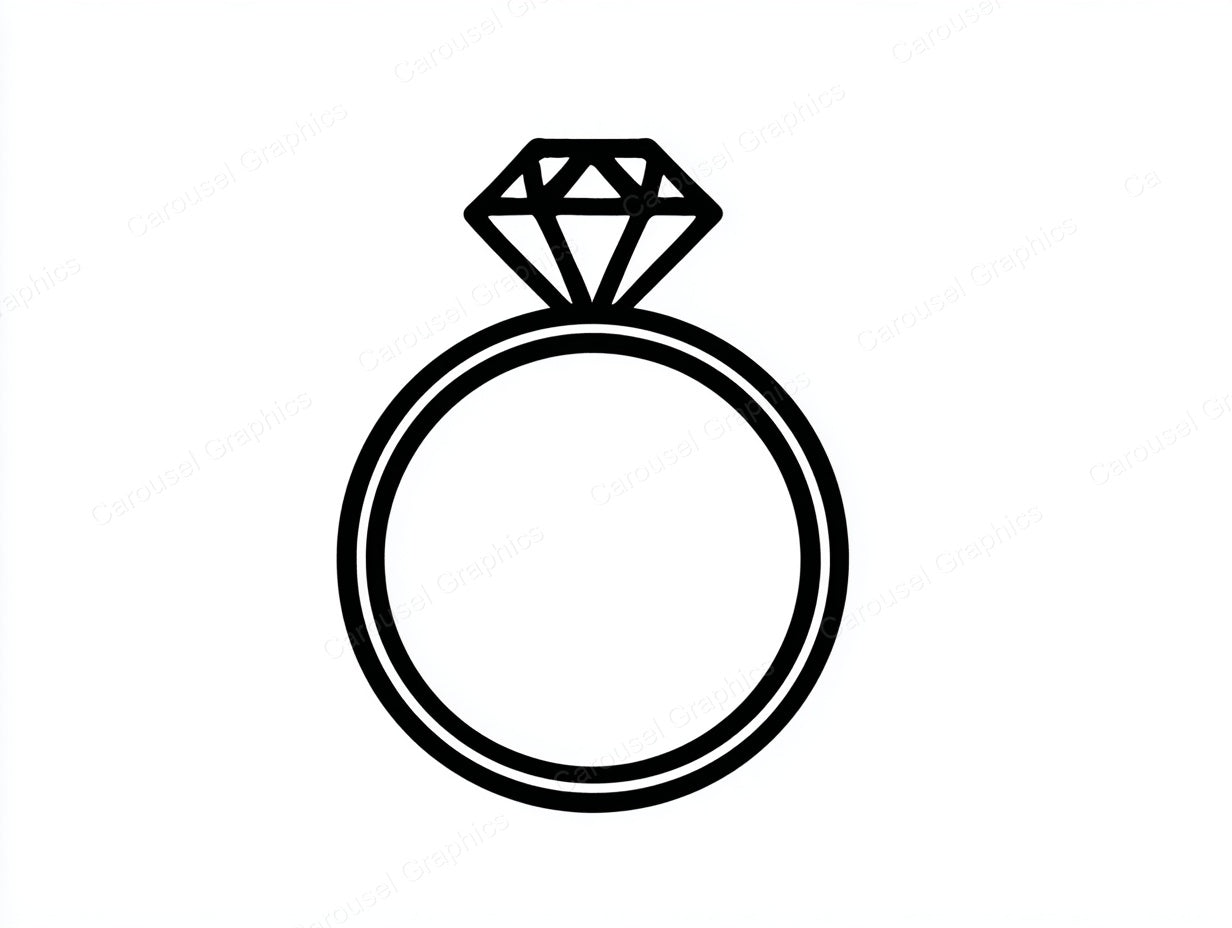 Engagement Ring Vector Graphic preview