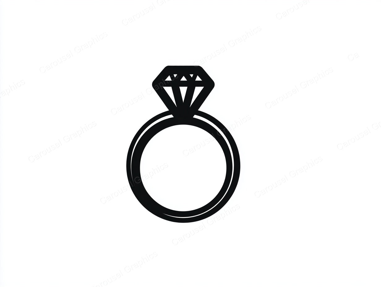 Engagement Ring Vector Graphic preview