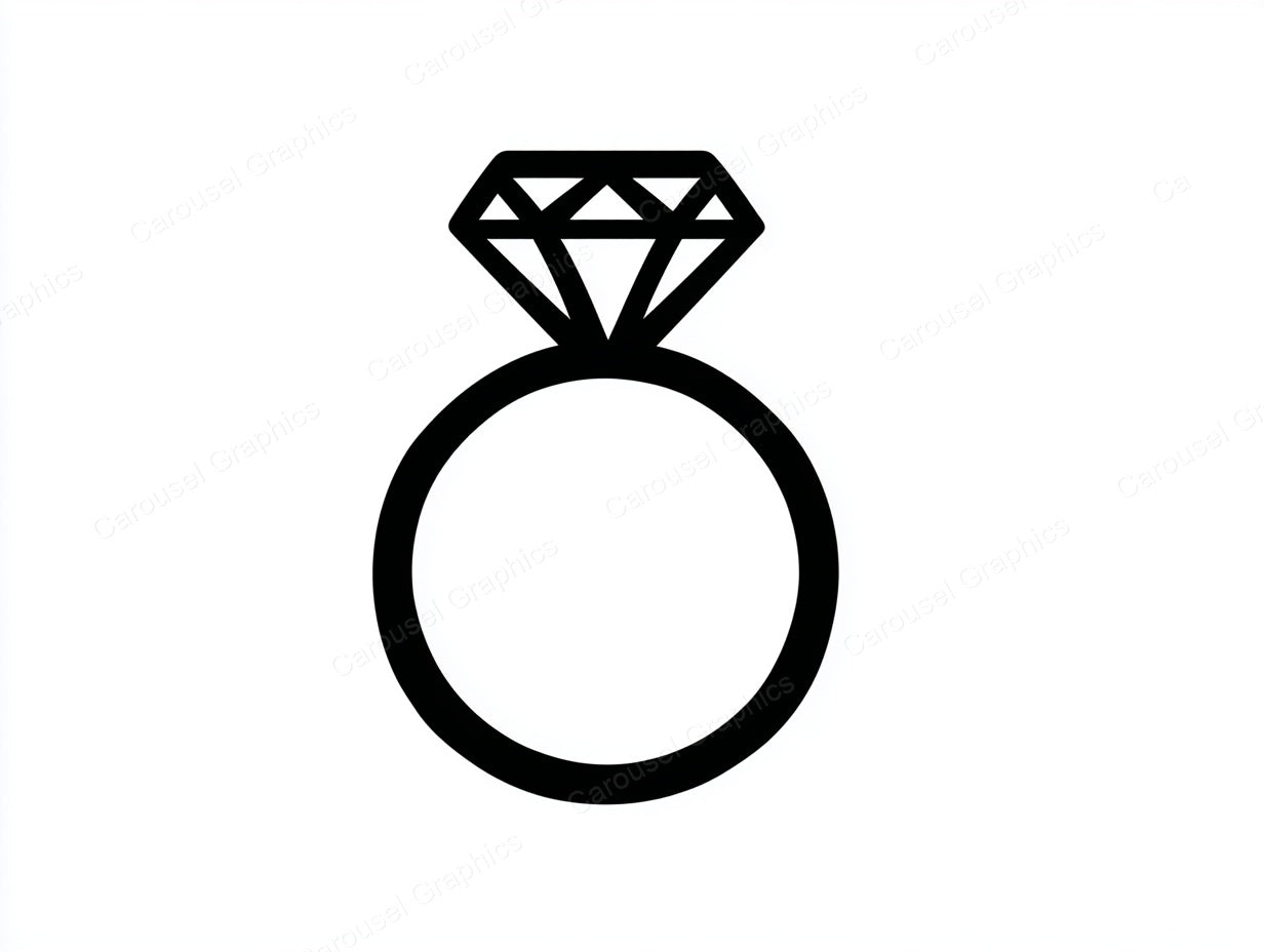 Engagement Ring Vector Graphic preview